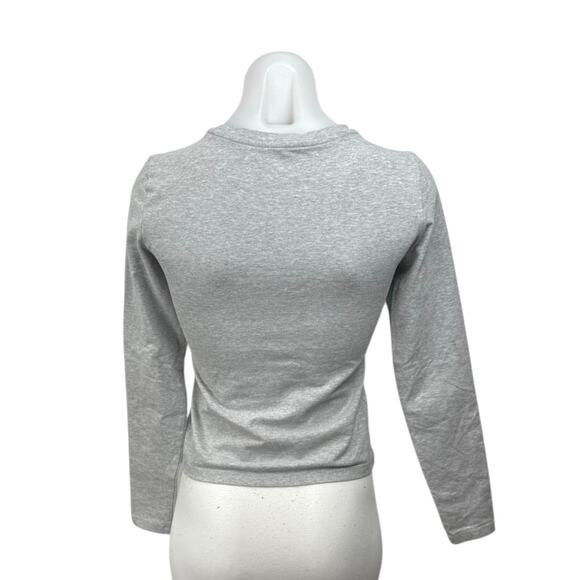 Aritzia TNA Women's Gray Crewneck Long Sleeve Casual Tee T-shirt Top Size S - Picture 2 of 3